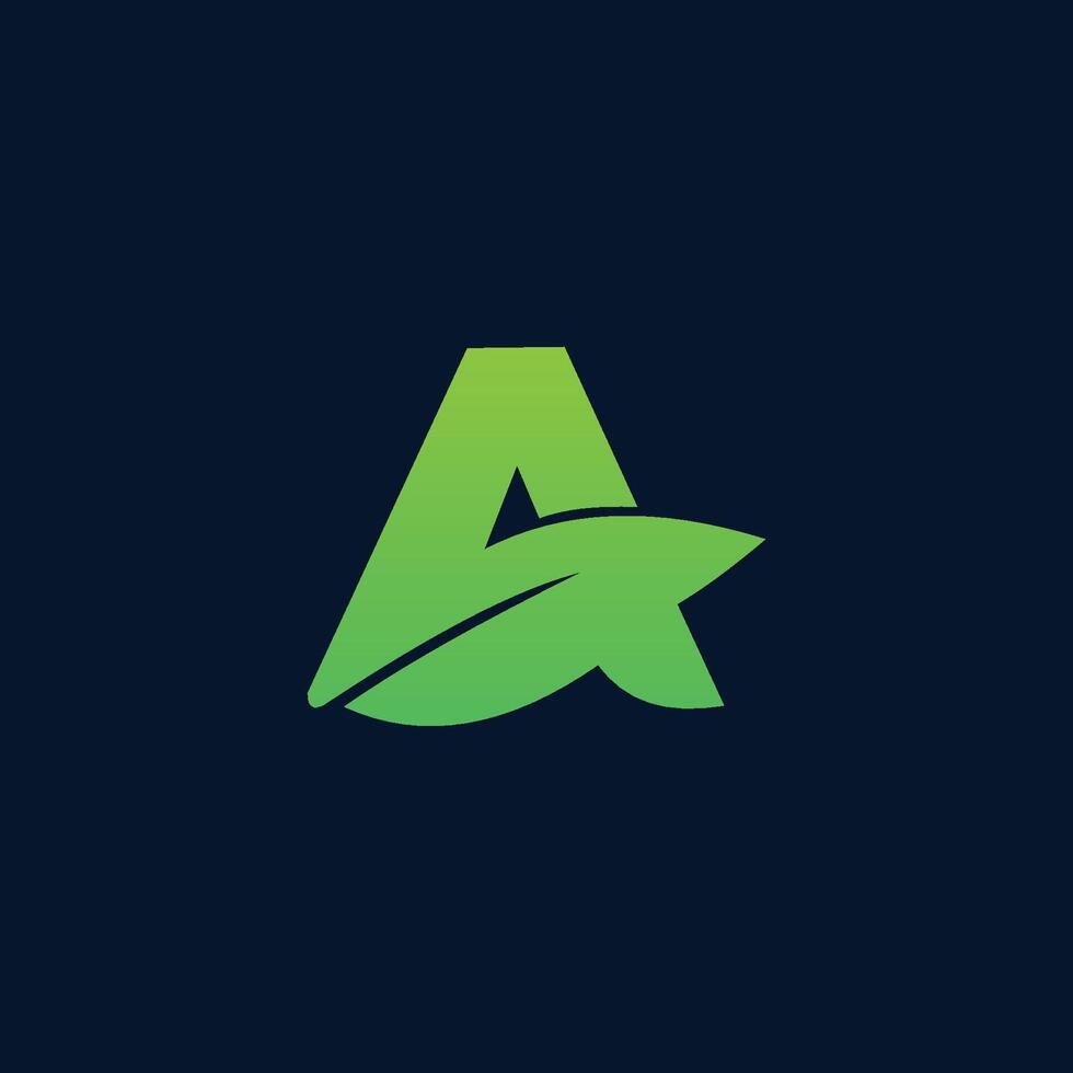 logo combine letter S and R .simbol leaf shaping with green color vector