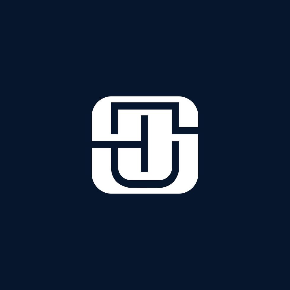 Logo monogram letter S and J vector