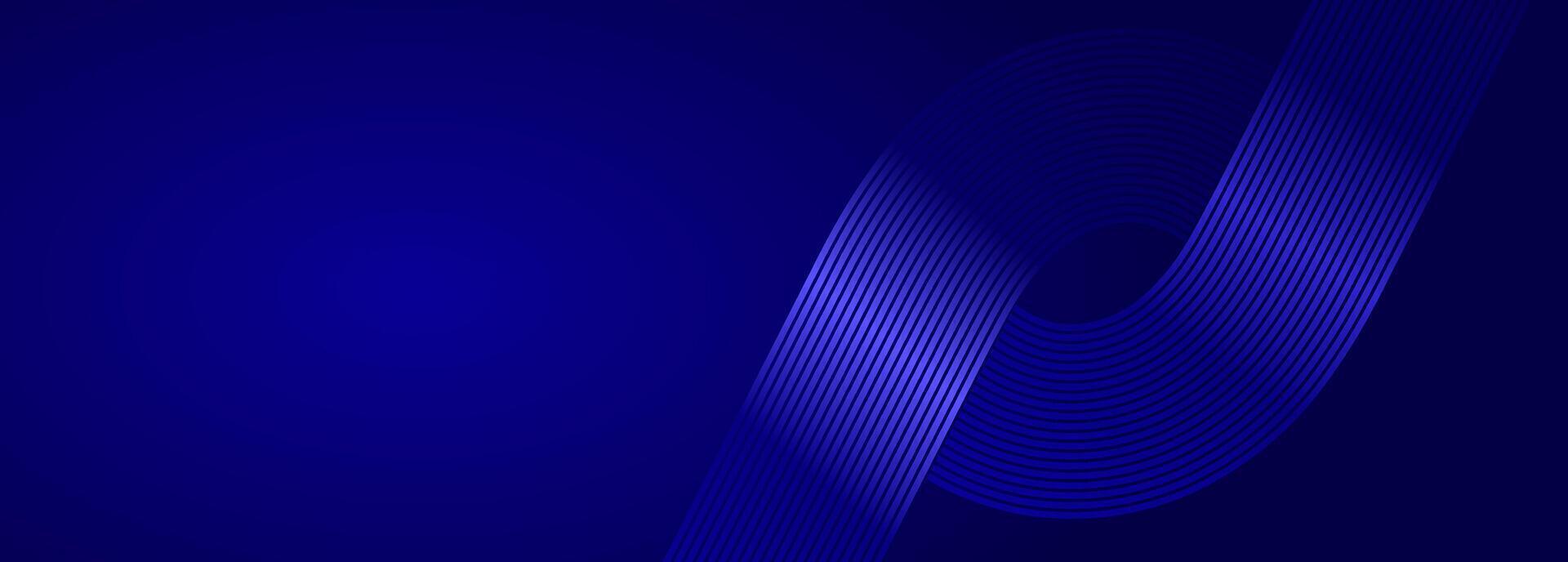 abstract dark blue background with glowing lines vector