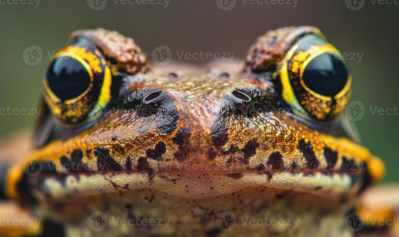 Macro portrait of a Rana arvalis with emphasis on eyes photo