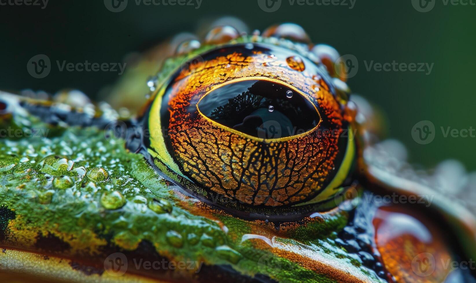 Macro portrait of a Rana arvalis with emphasis on eyes photo