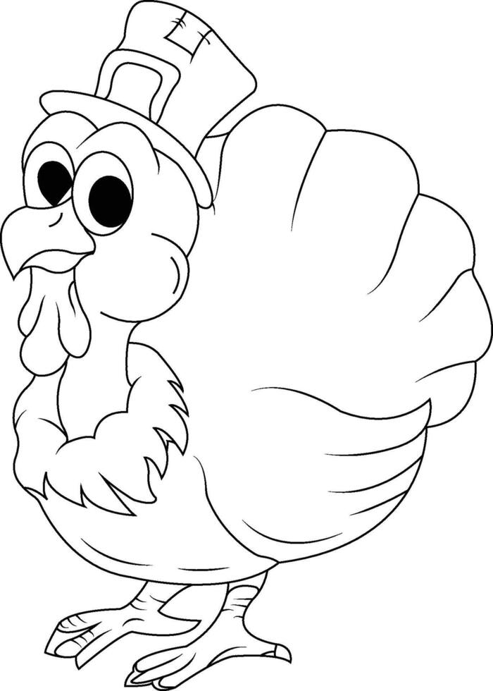 Thanks giving coloring page vector