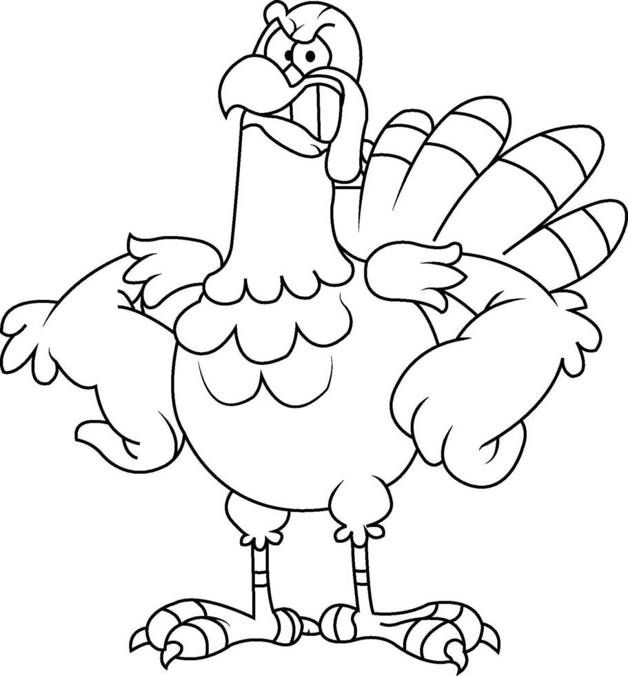 Thanks giving coloring page vector