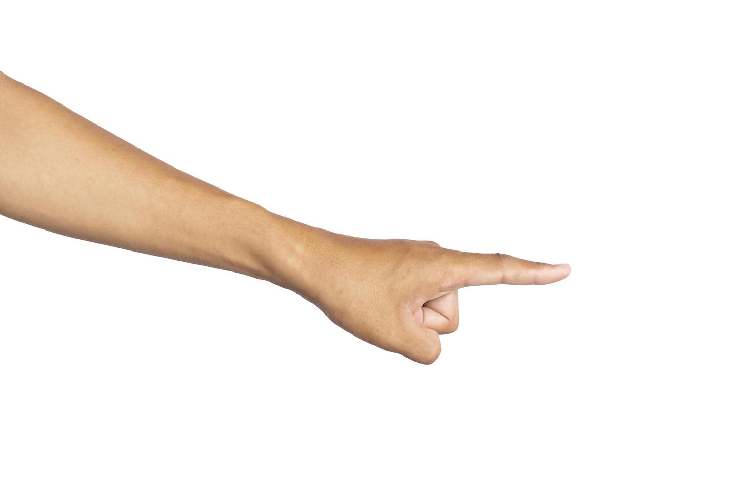 Man's hands making gestures isolated white background photo
