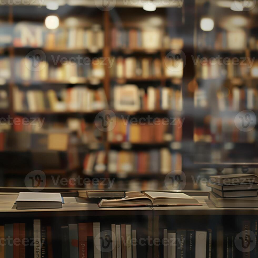 a book shelf with books on it photo