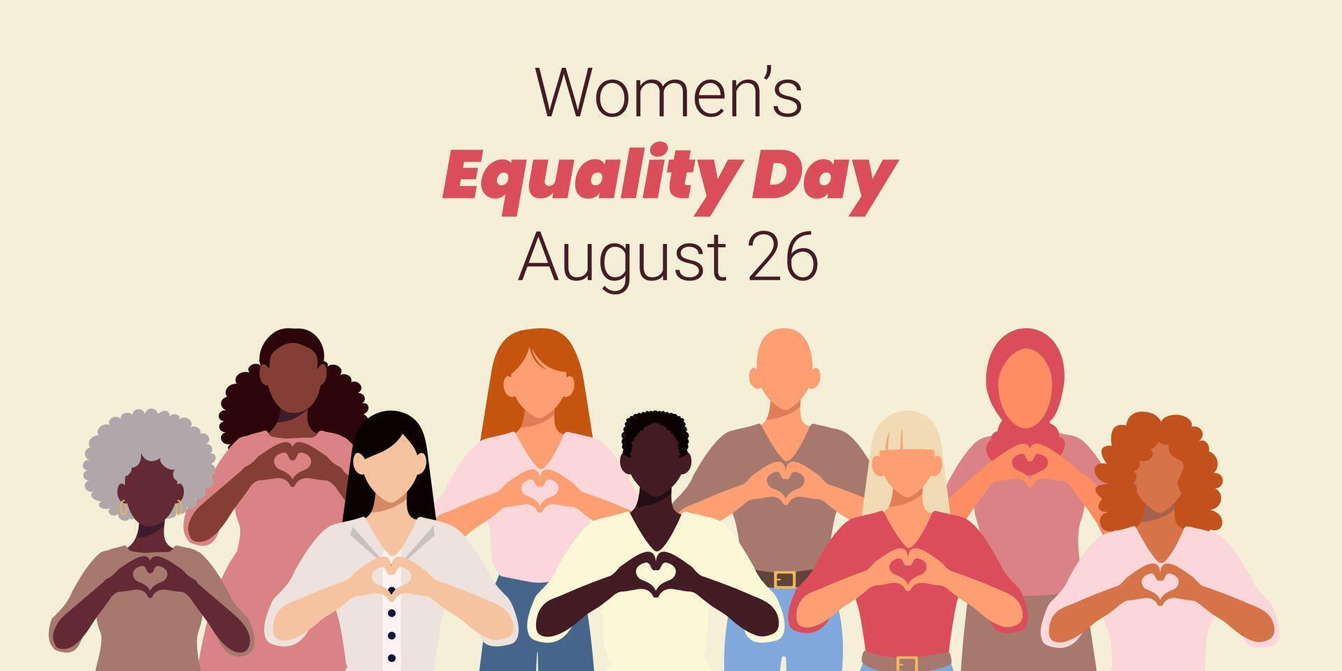 Celebrating Diversity on Women's Equality Day vector