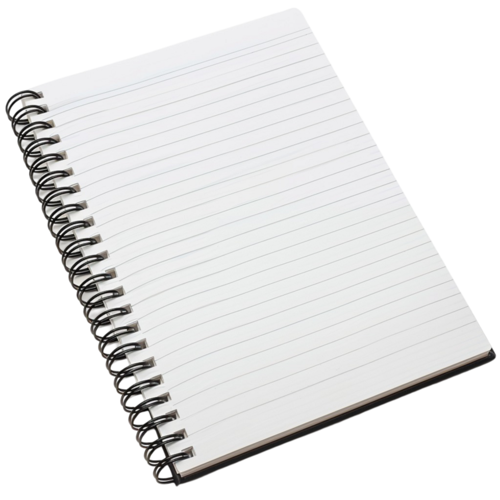 a notebook with spiral pages png