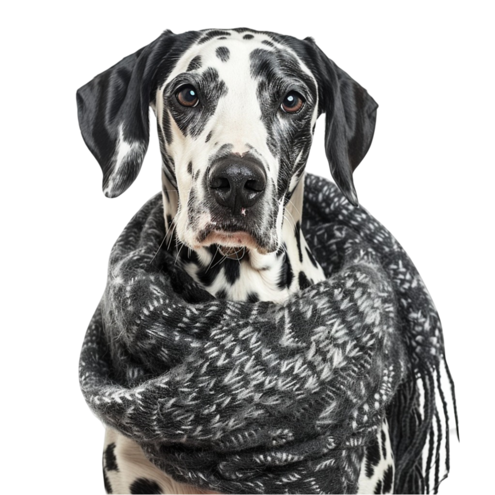 dalmatian dog wearing a scarf png