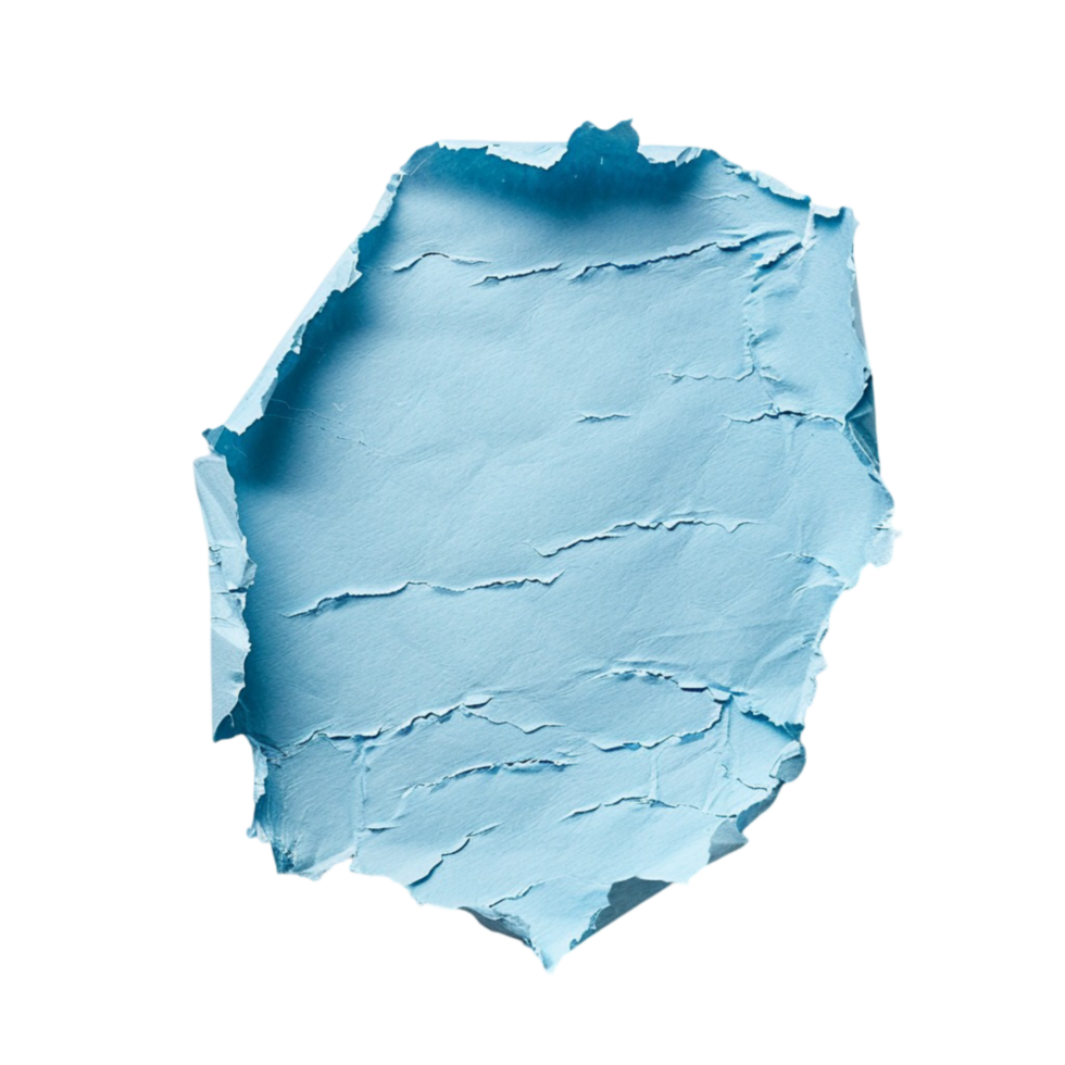 blue paper torn in half png