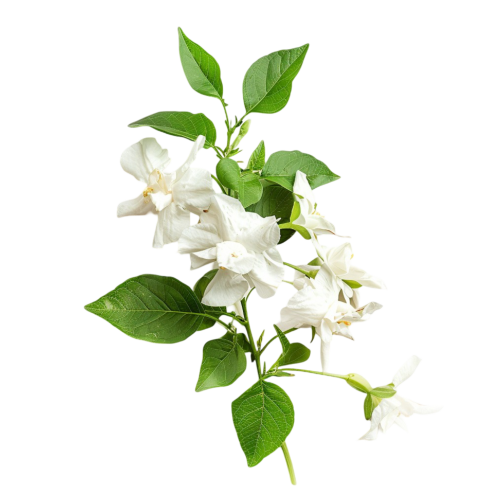 white jasmine flowers on a branch png