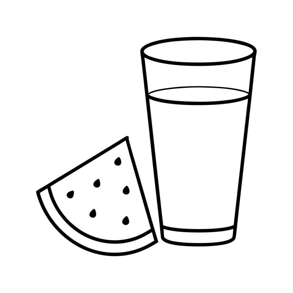 Drinks coloring pages for coloring book vector