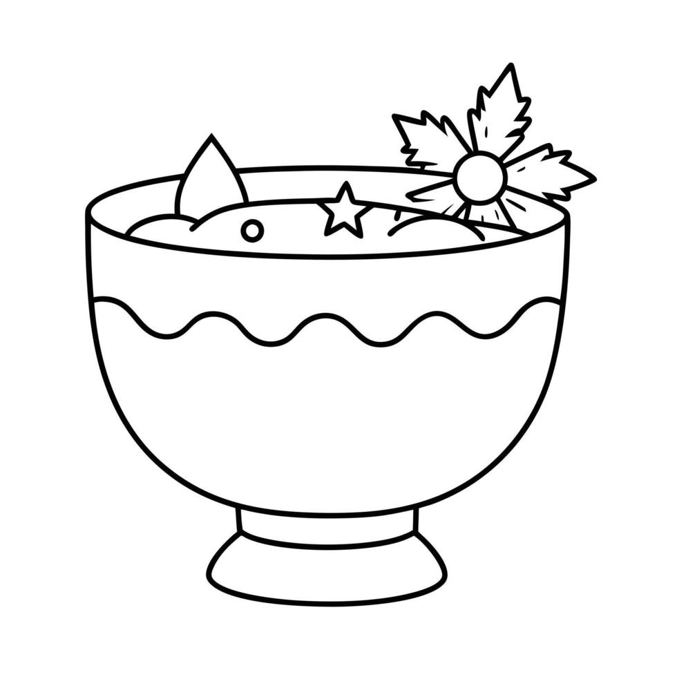 Drinks coloring pages for coloring book vector