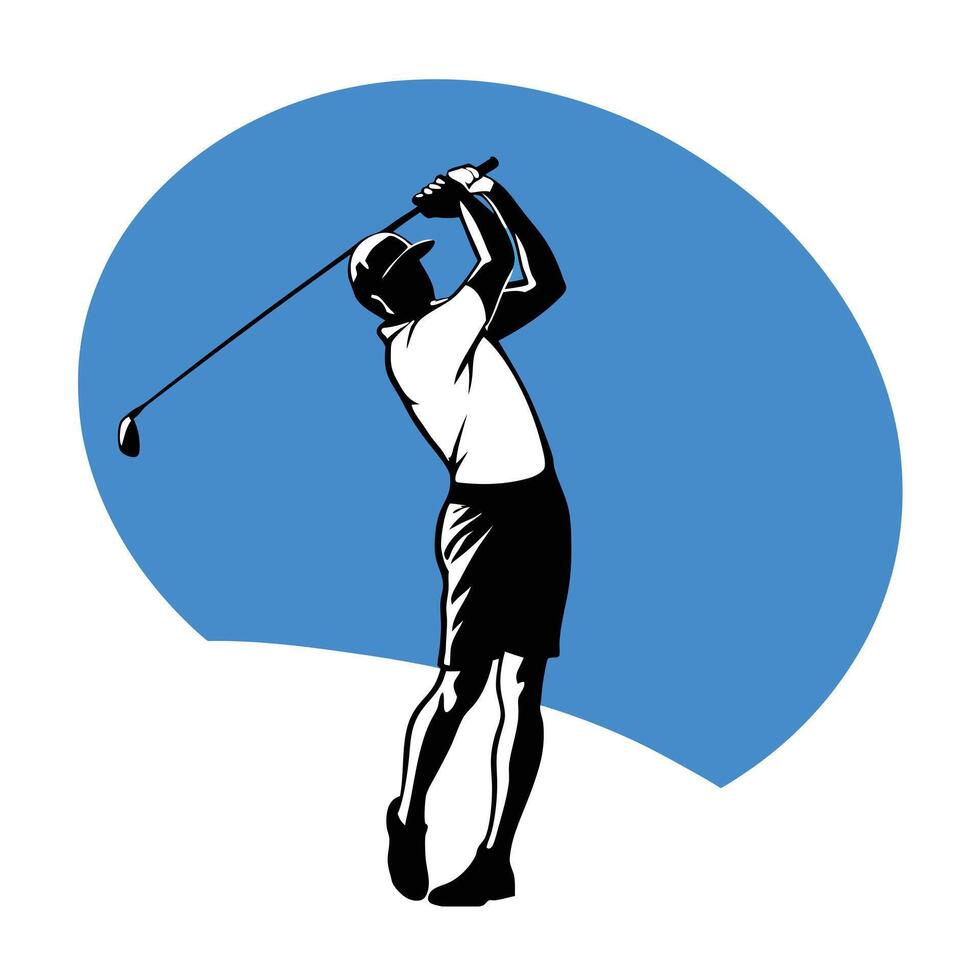 Golfer coloring pages vector