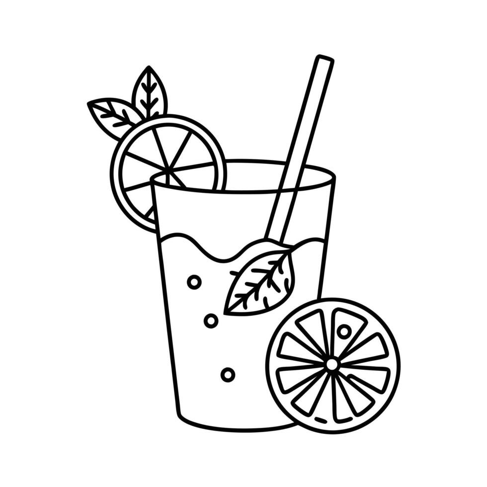 Drinks coloring pages for coloring book vector