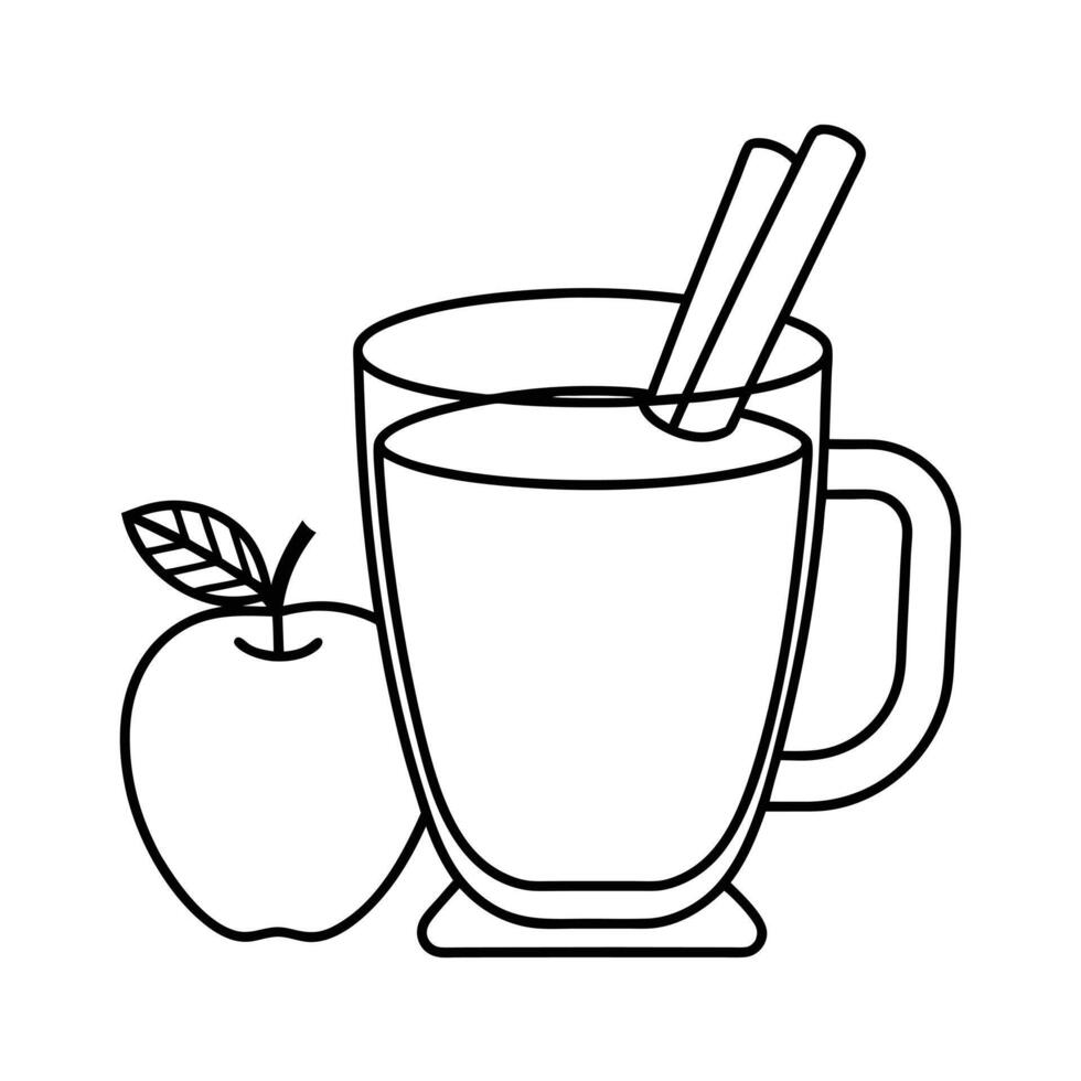 Drinks coloring pages for coloring book vector