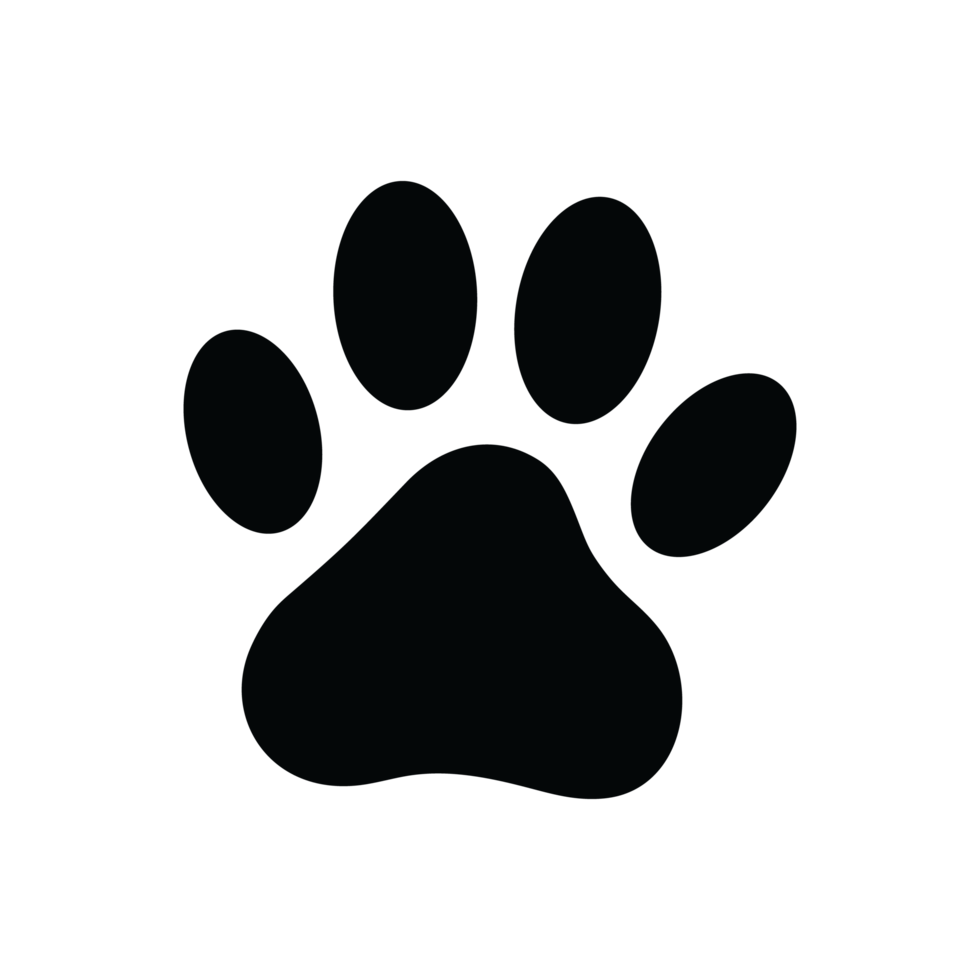 Dog paw print transparent background png