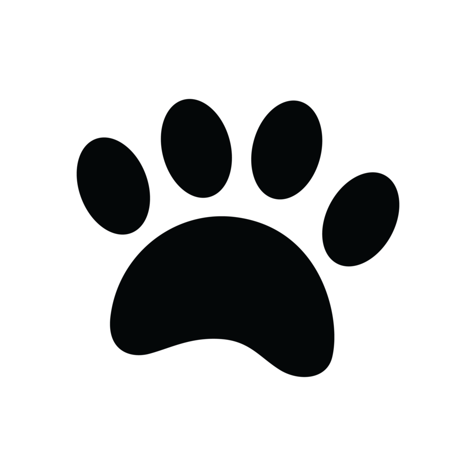 Dog paw print transparent background png