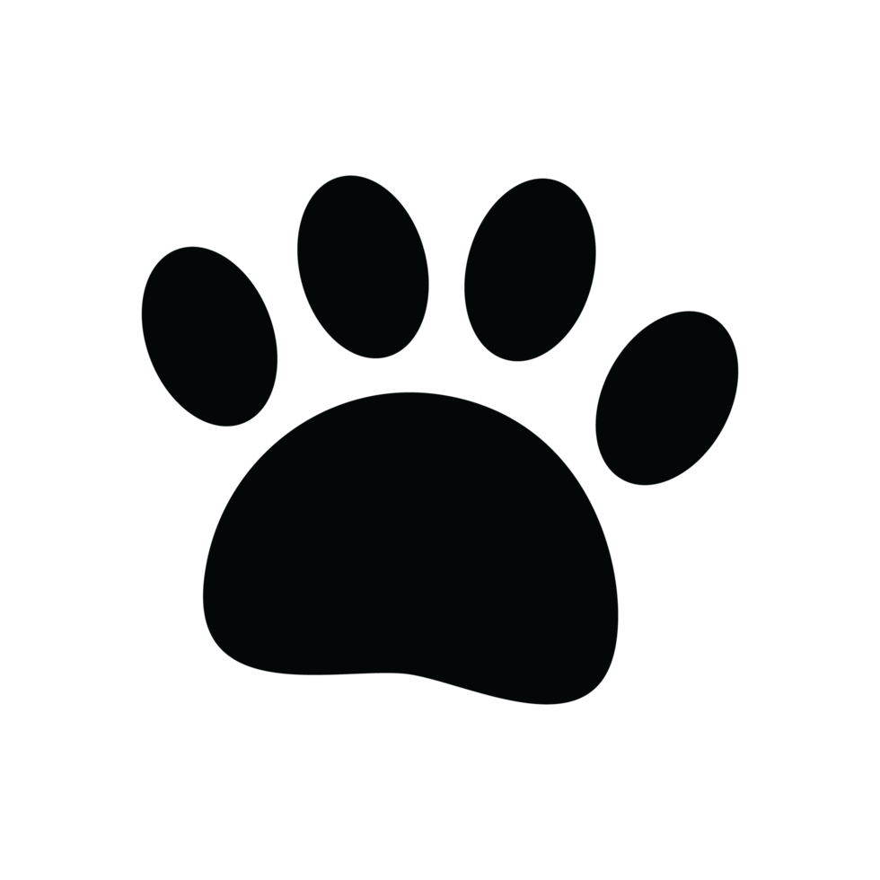 Dog paw print transparent background png