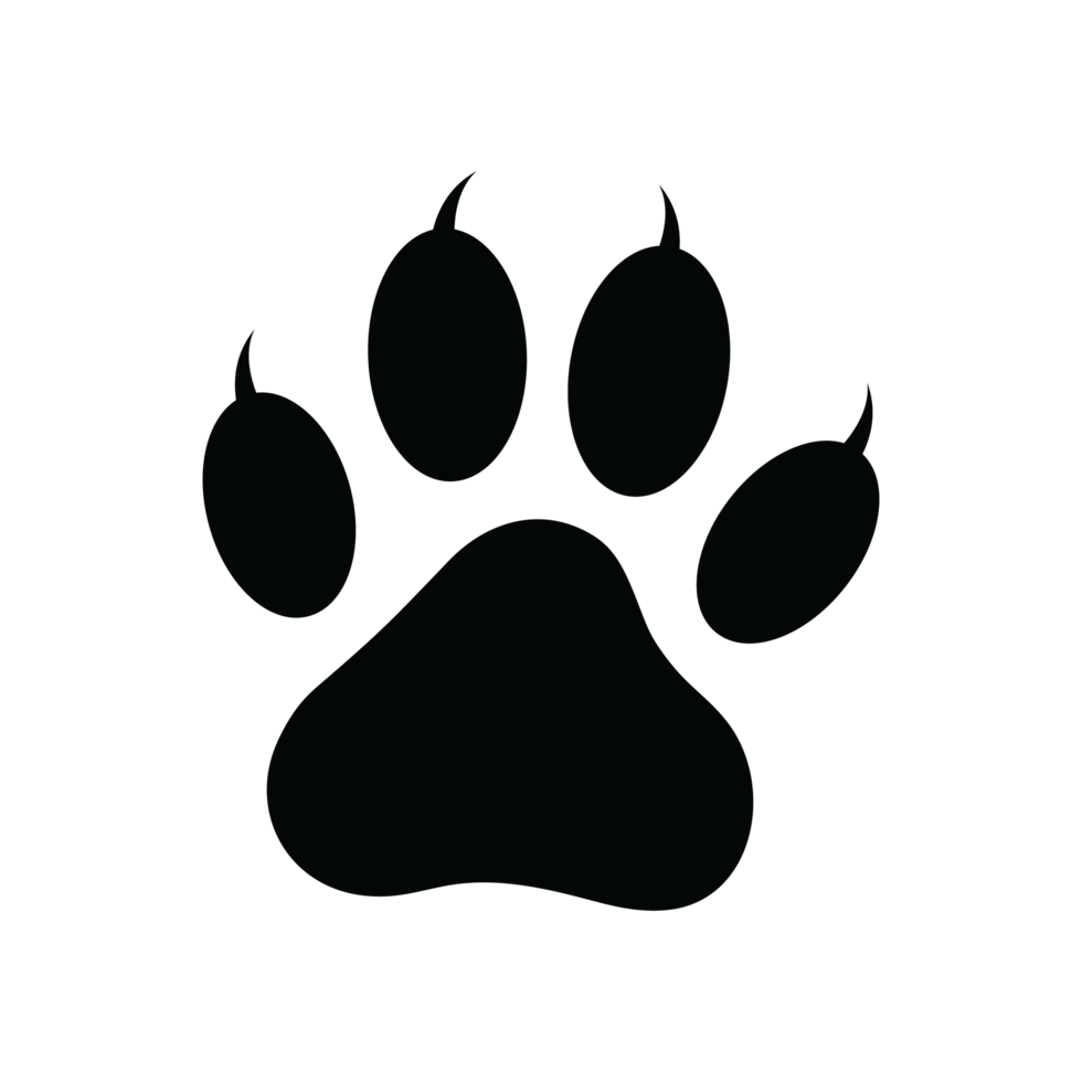 Dog paw print transparent background png