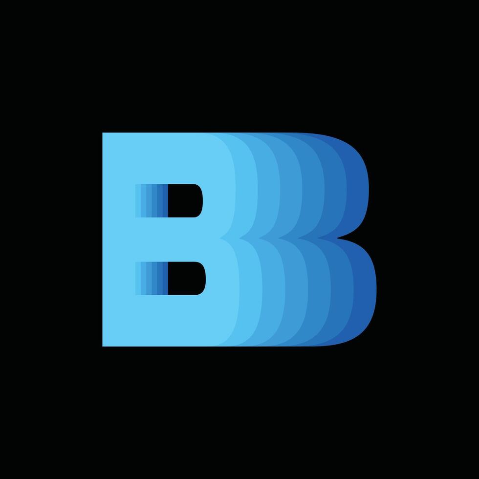 Letter B Simple Modern Geometric Business Icon Creative Design Logo vector