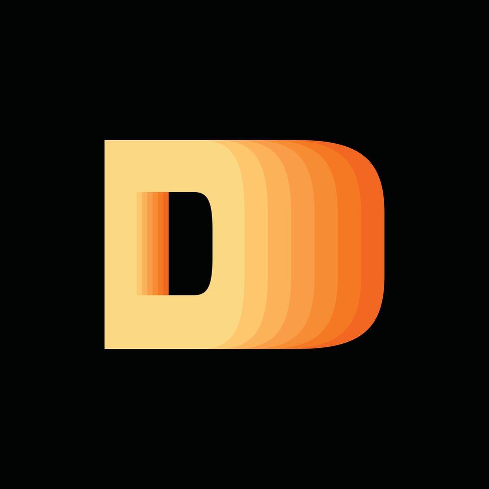 Letter D Geometric Business Icon Creative Design Technology Logo vector