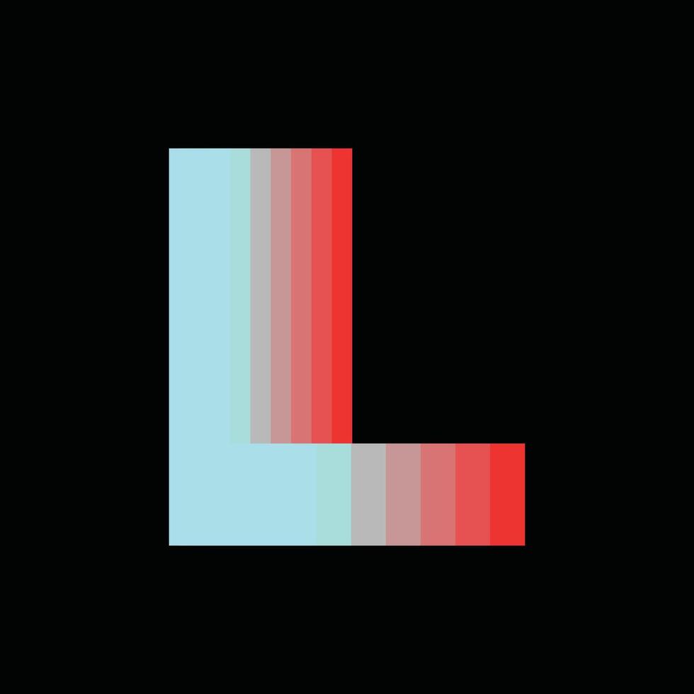 Letter L Modern Business Geometric Technology Creative Design Logo vector