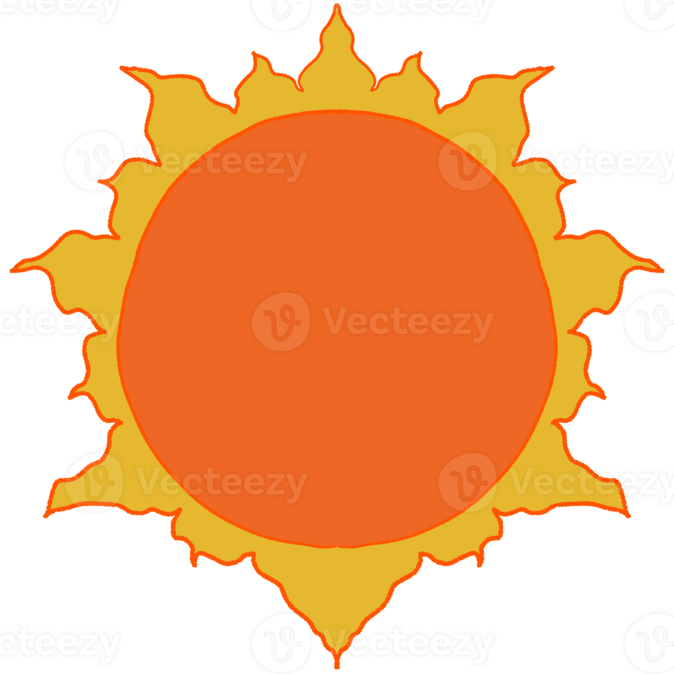 The sun in the sky png