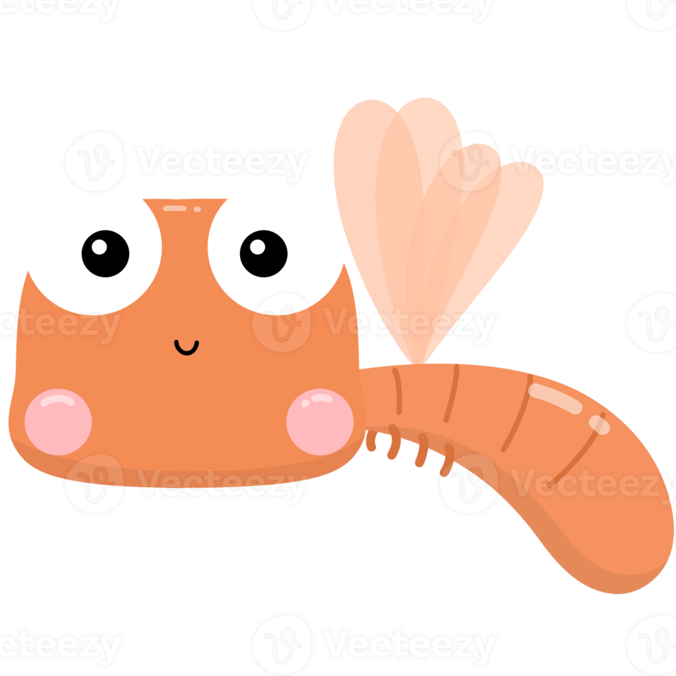 Pretty orange dragonfly png