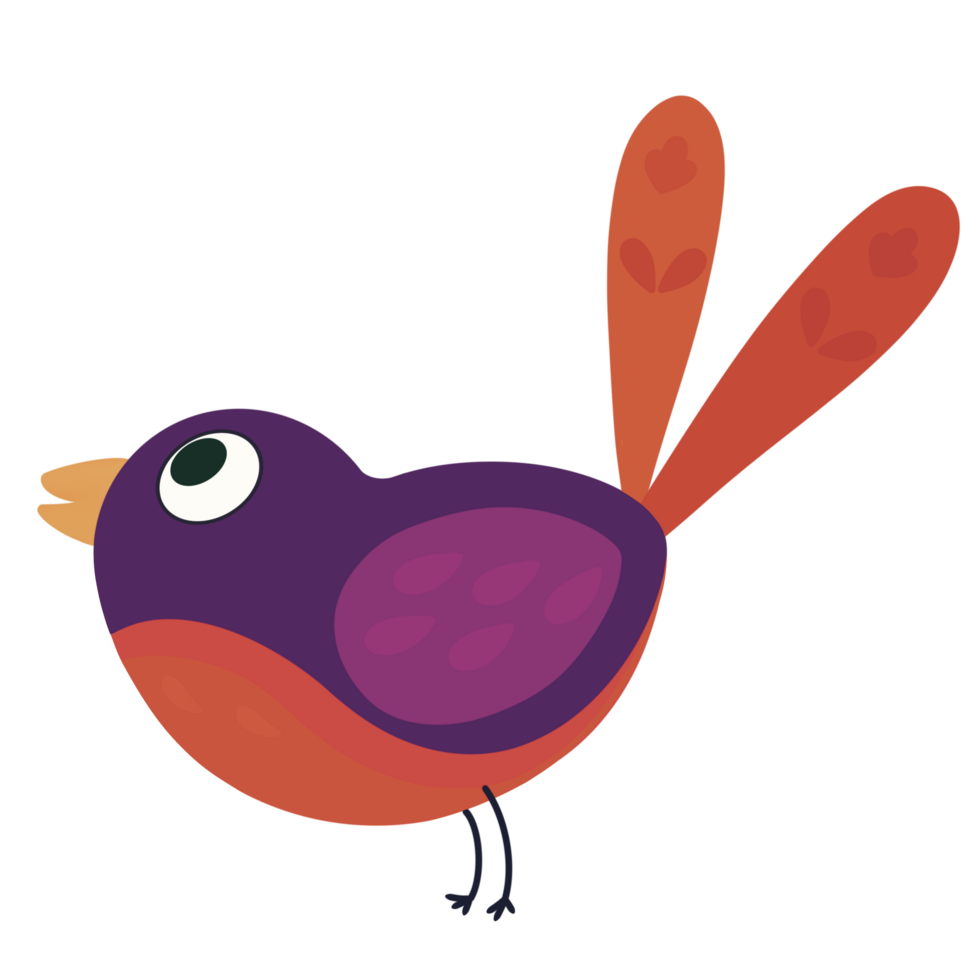 Purple singing bird png