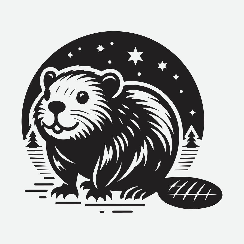 Stunning Beaver Silhouette Designs for Your Creative Projects vector