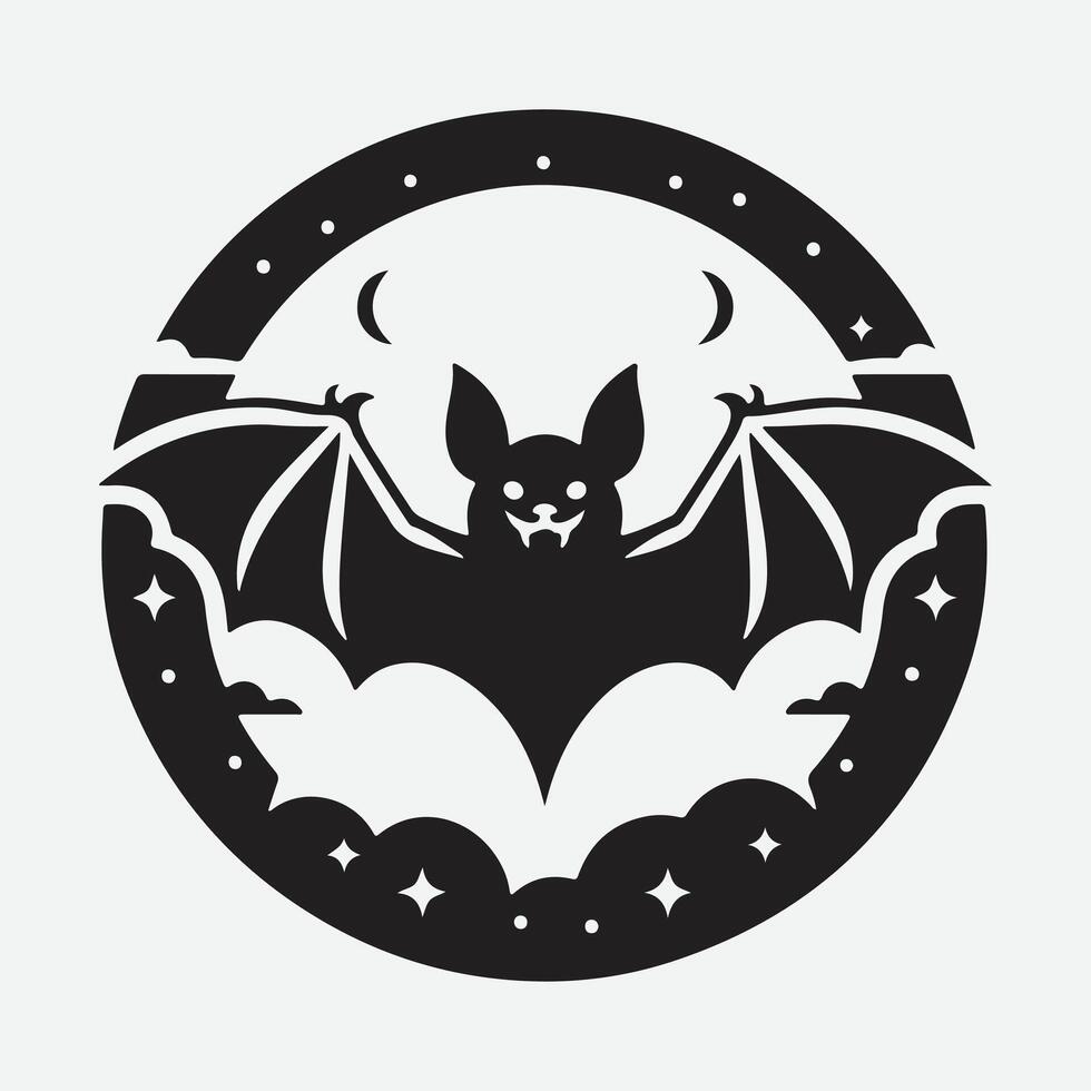 Majestic Bat Silhouettes, Embracing the Enigmatic Shadows of the Night vector