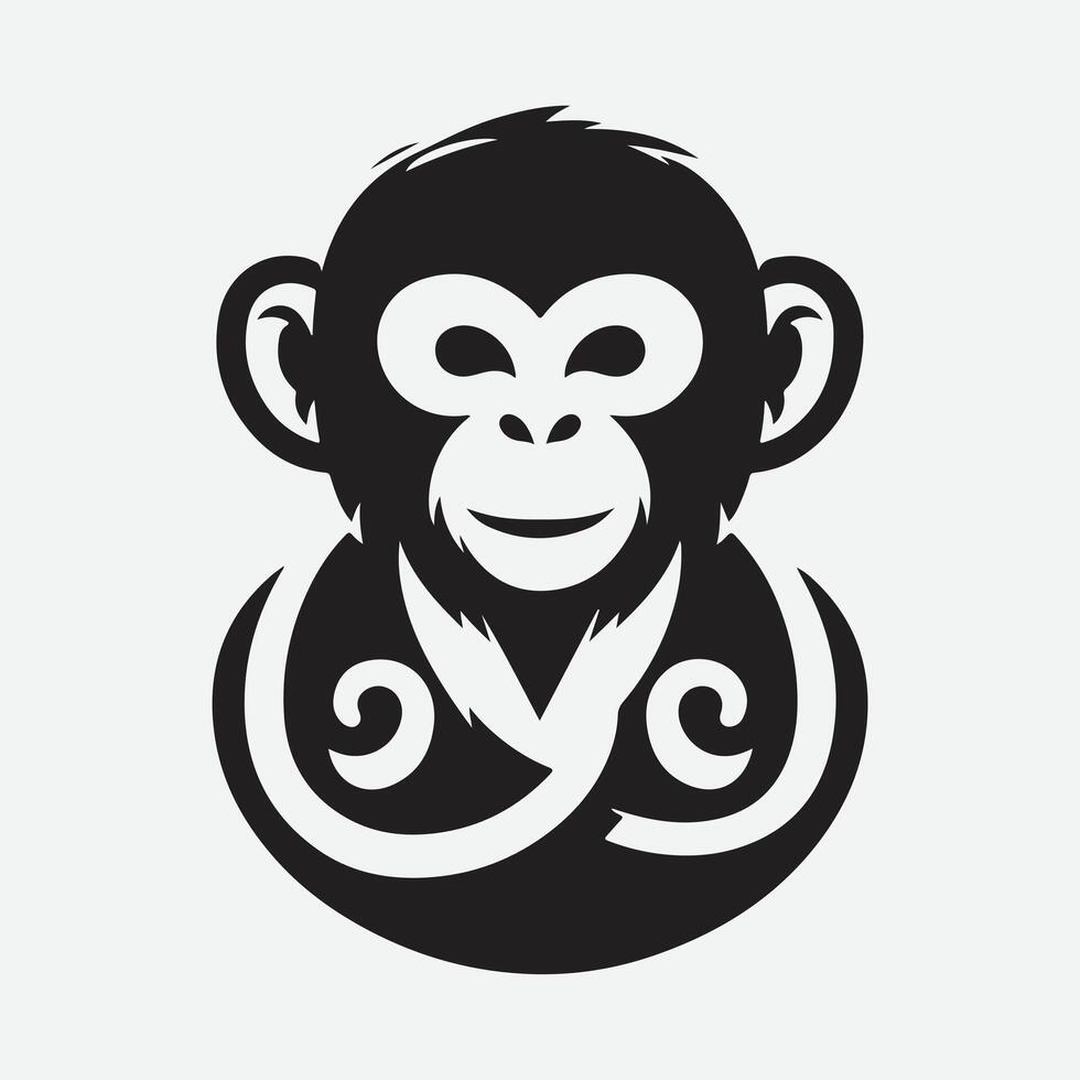 Majestic Monkey Silhouettes, Capturing Nature's Grace in Shadow vector