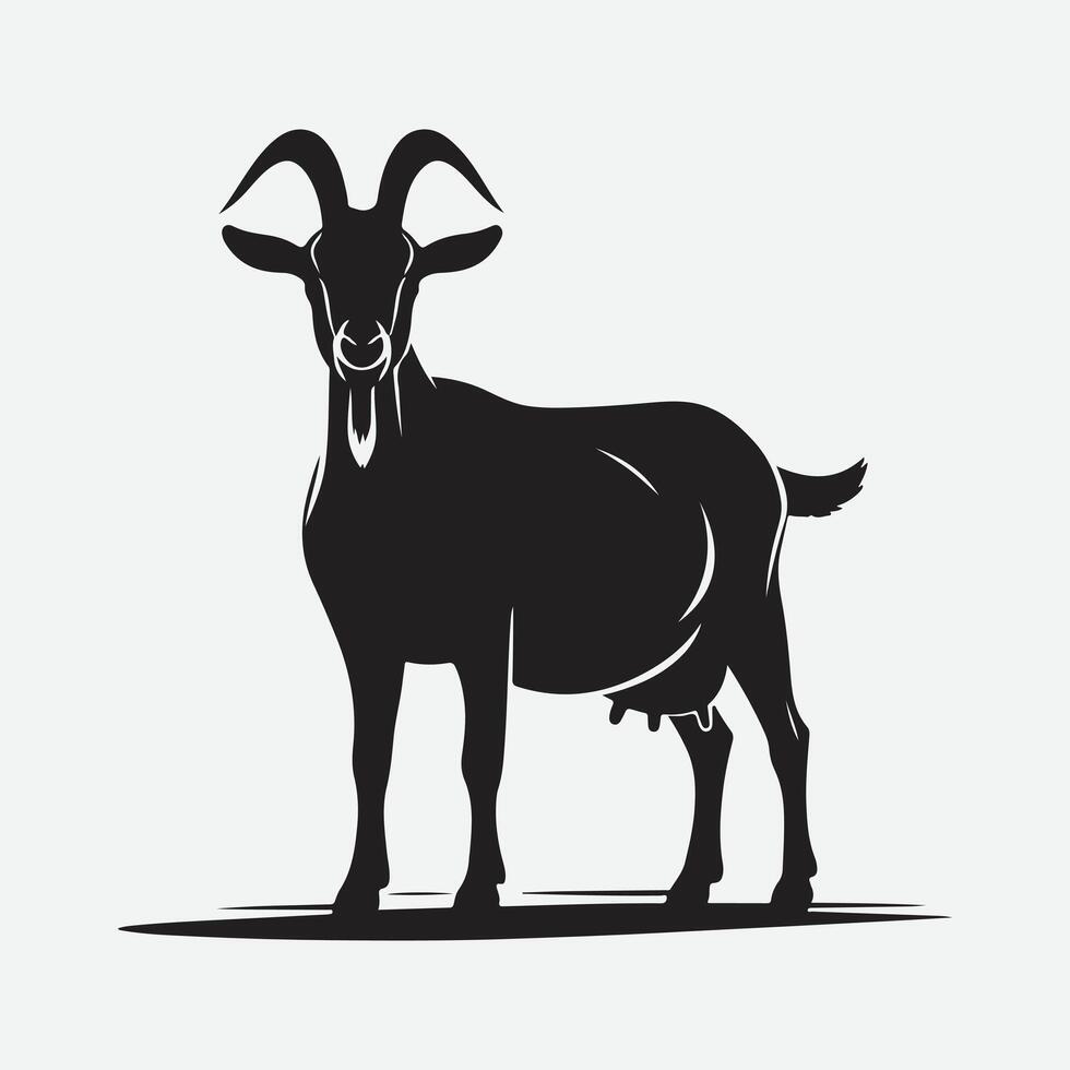 Captivating Goat Silhouette Art, A Visual Delight vector