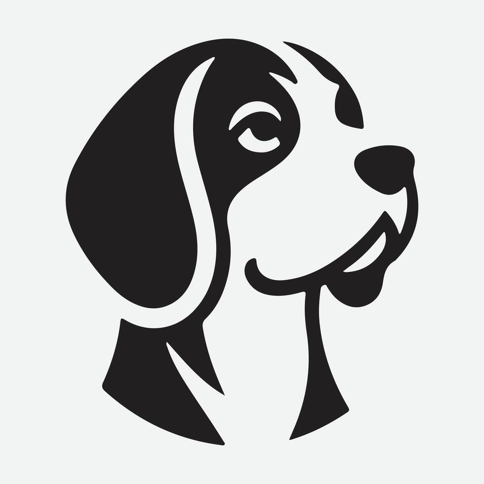 Print Timeless Beagle Silhouette Logo, Elegant, Iconic, and Memorable vector