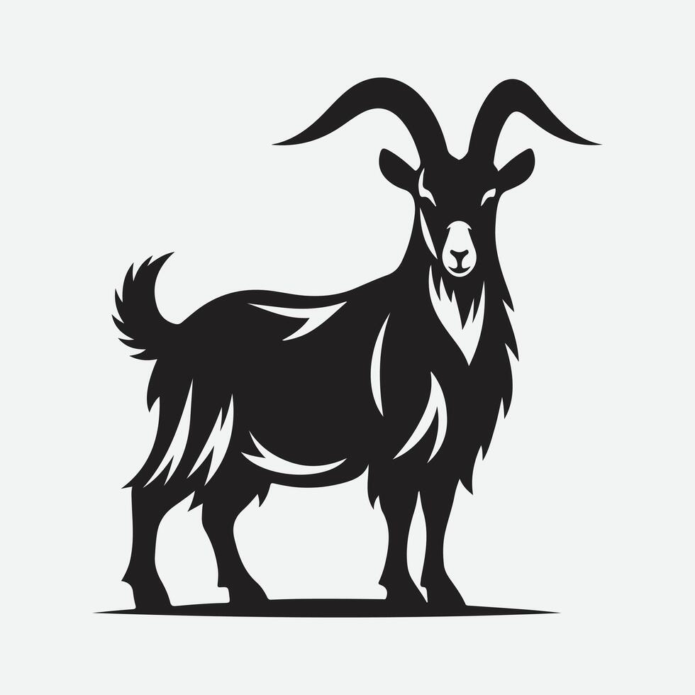 Captivating Goat Silhouette Art, A Visual Delight vector