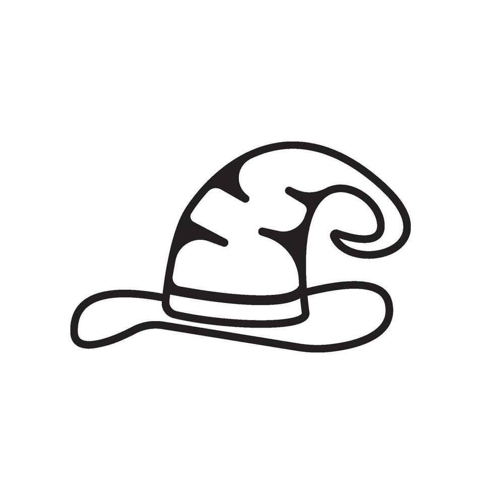 Wizard cap character logo vector