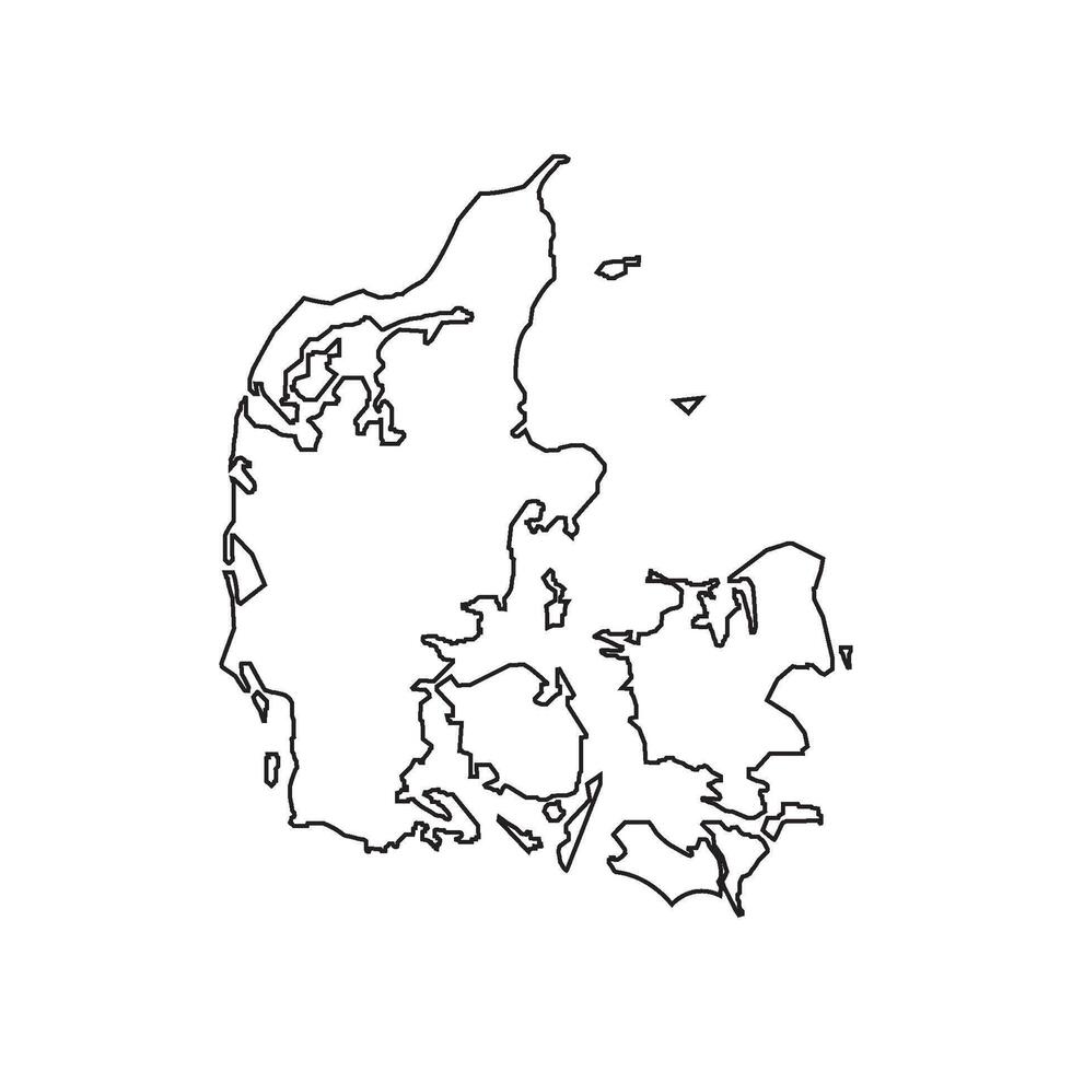 Denmark map icon vector
