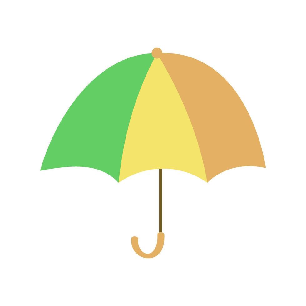 Flat umbrella illustration. Cartoon umbrella. vector