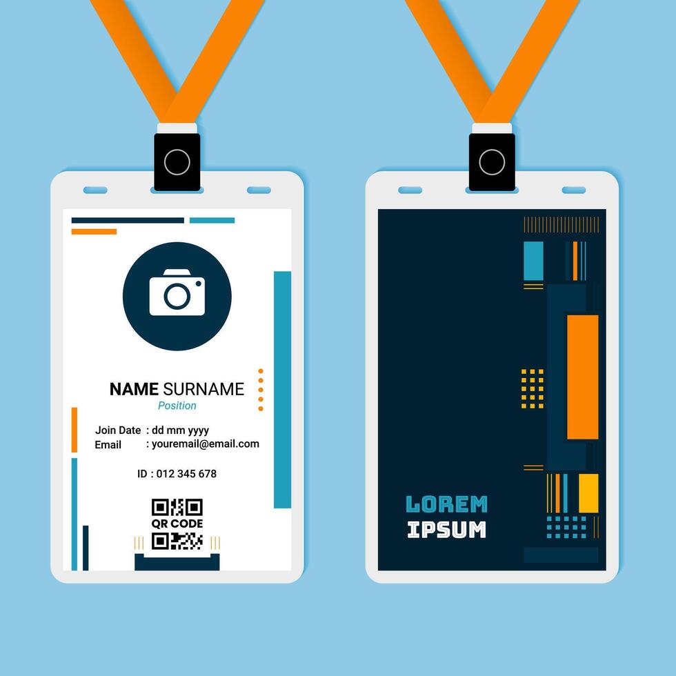 Abstract ID Card Design for Business or Company vector