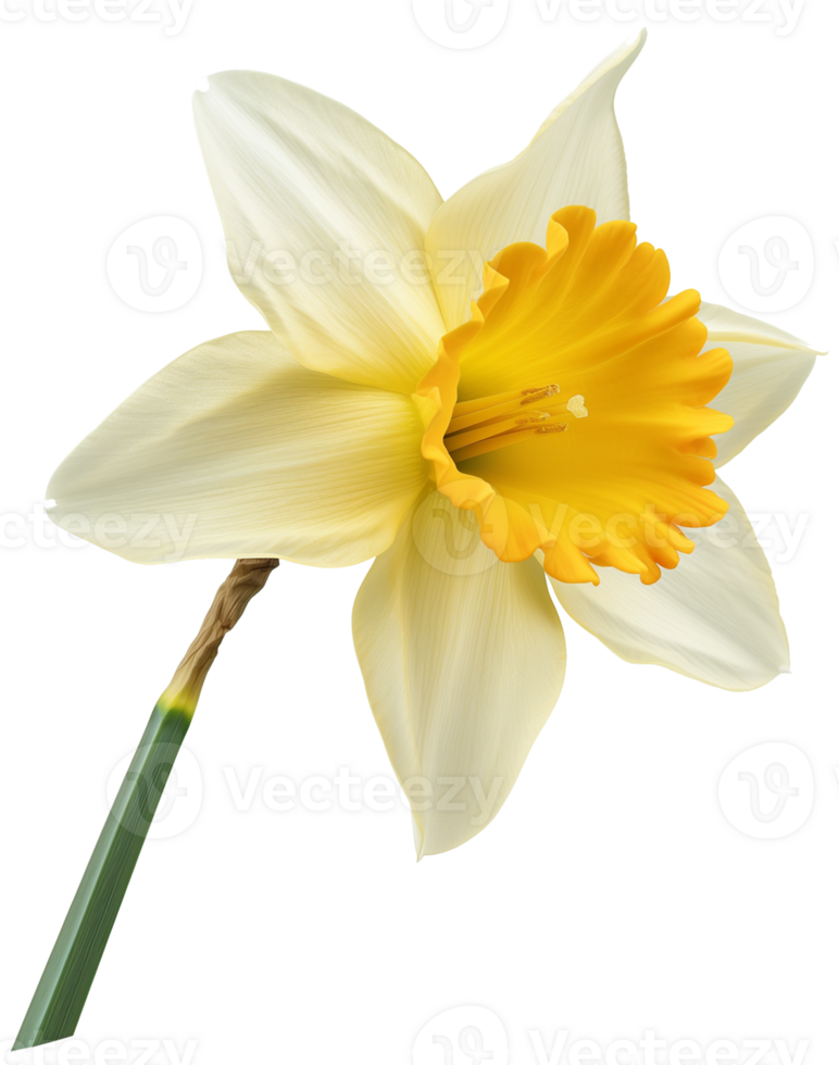 Narcissus illustration - Daffodil Flower isolated on a transparent background png