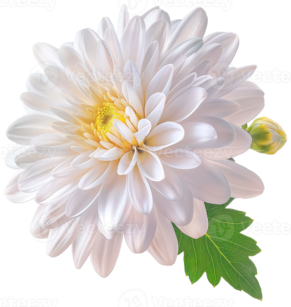Chrysanthemum flower illustration, Chrysanthemum morifolium isolated on a transparent background png