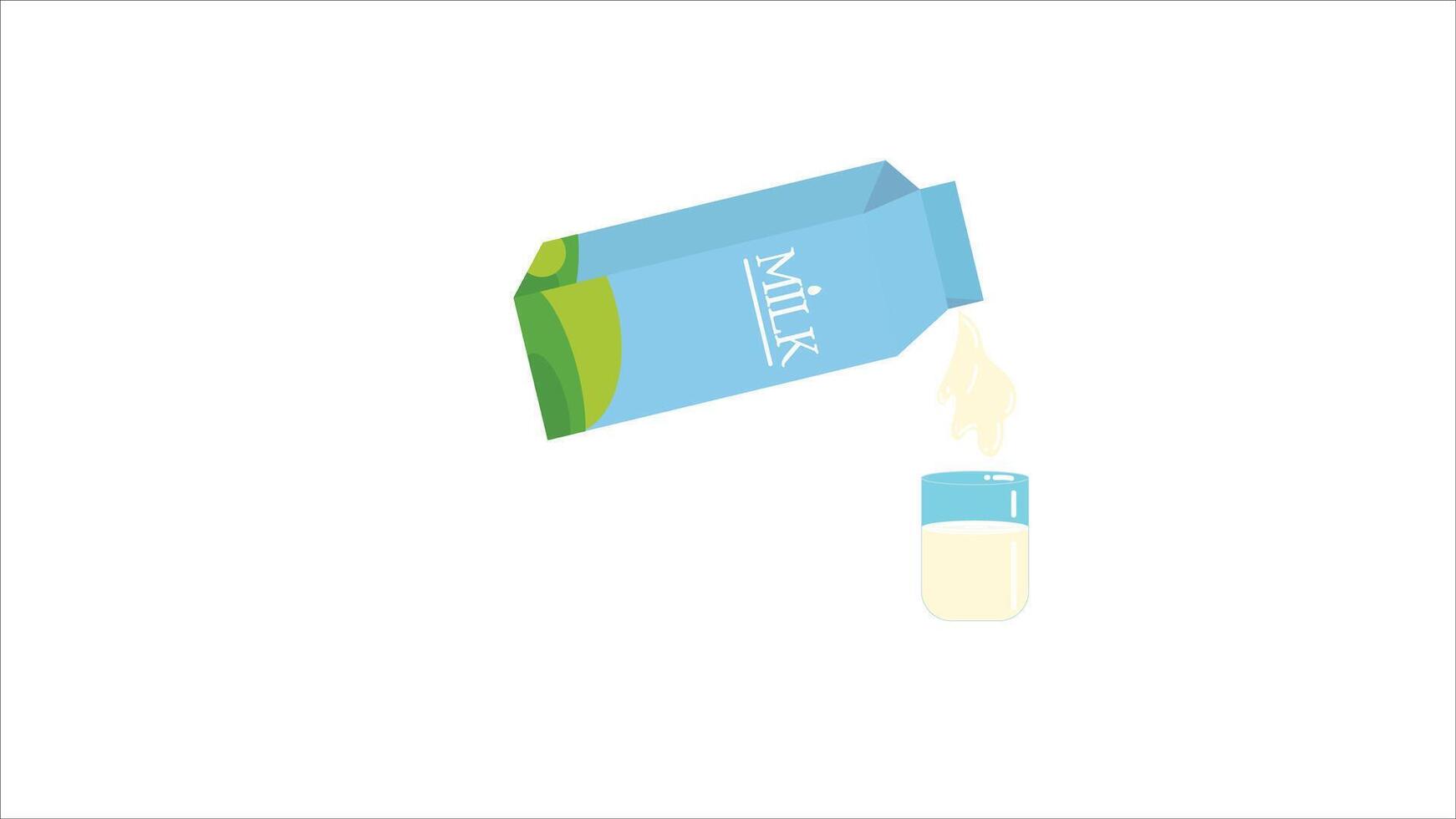 milk icon with glass , A glass filled with milk from the the carton vector