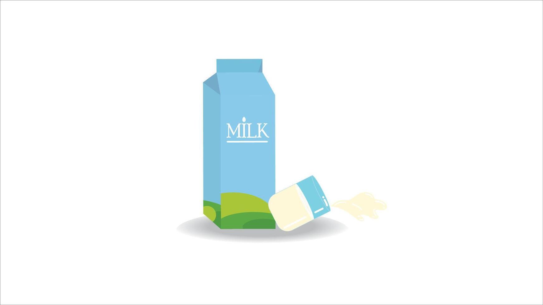 milk icon with glass , A glass filled with milk from the the carton vector