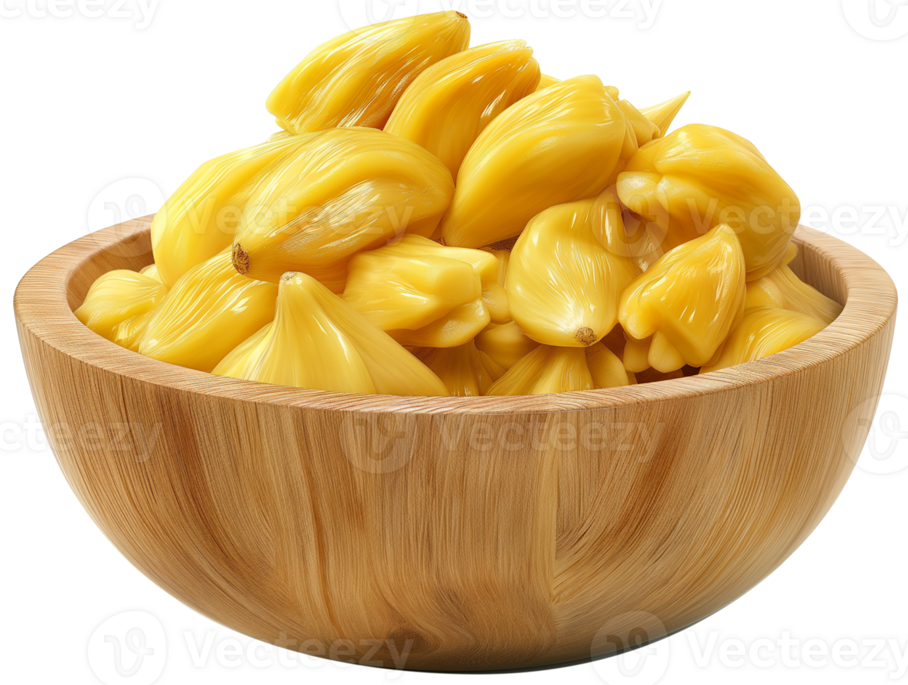 Jackfruit fruit illustration - jackfruit in wooden bowl isolated on a transparent background png