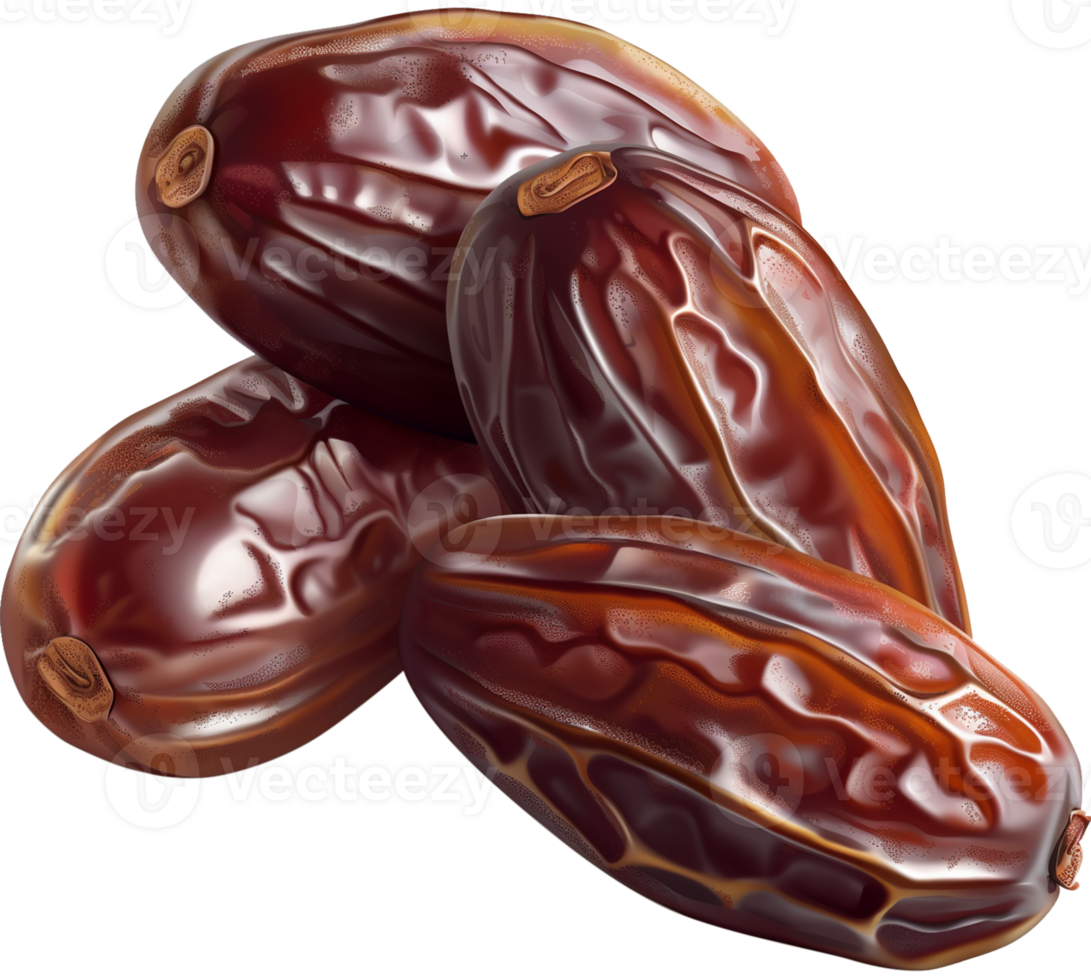Group of Fresh Date fruits isolated on a transparent background png