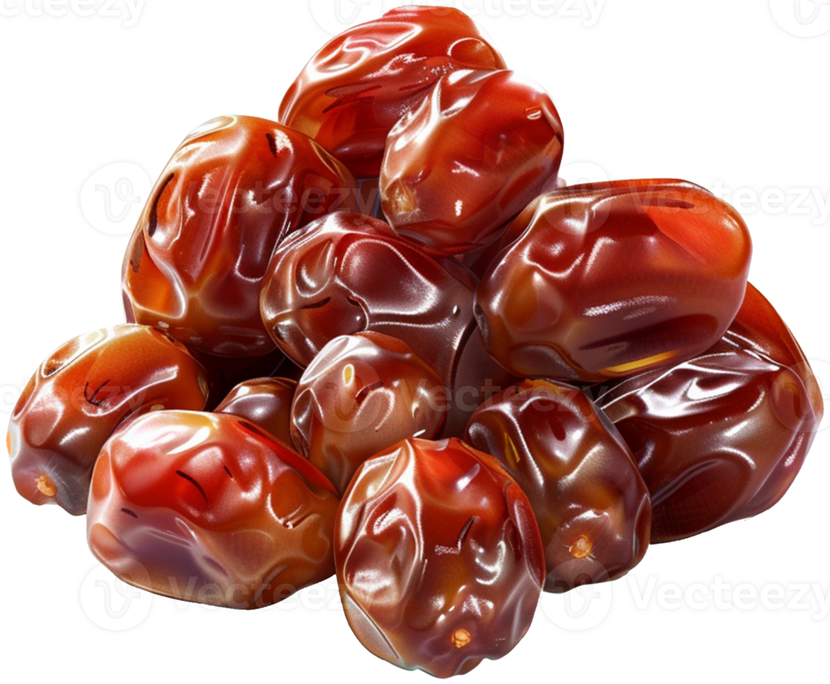 Ripe Group of dates fruit isolated on a transparent background png