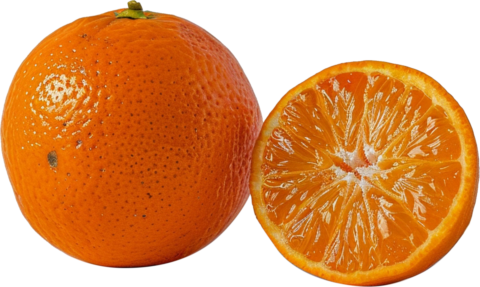 Mandarin orange fruit - mandarine mandarin - Few Tangerines with half isolated on a transparent background png