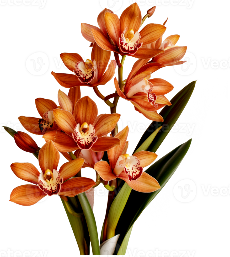 Orchidaceae Plant illustration - Phaius Orchid Flower isolated on a transparent background png
