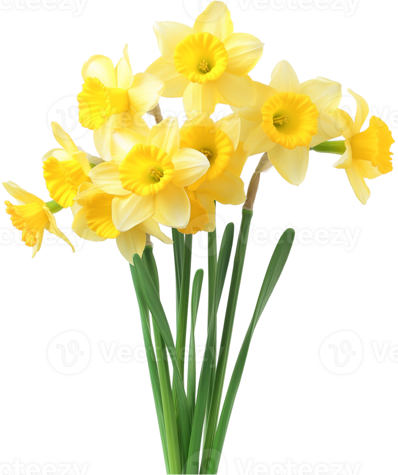 Narcissus illustration - Daffodil Flower isolated on a transparent background png