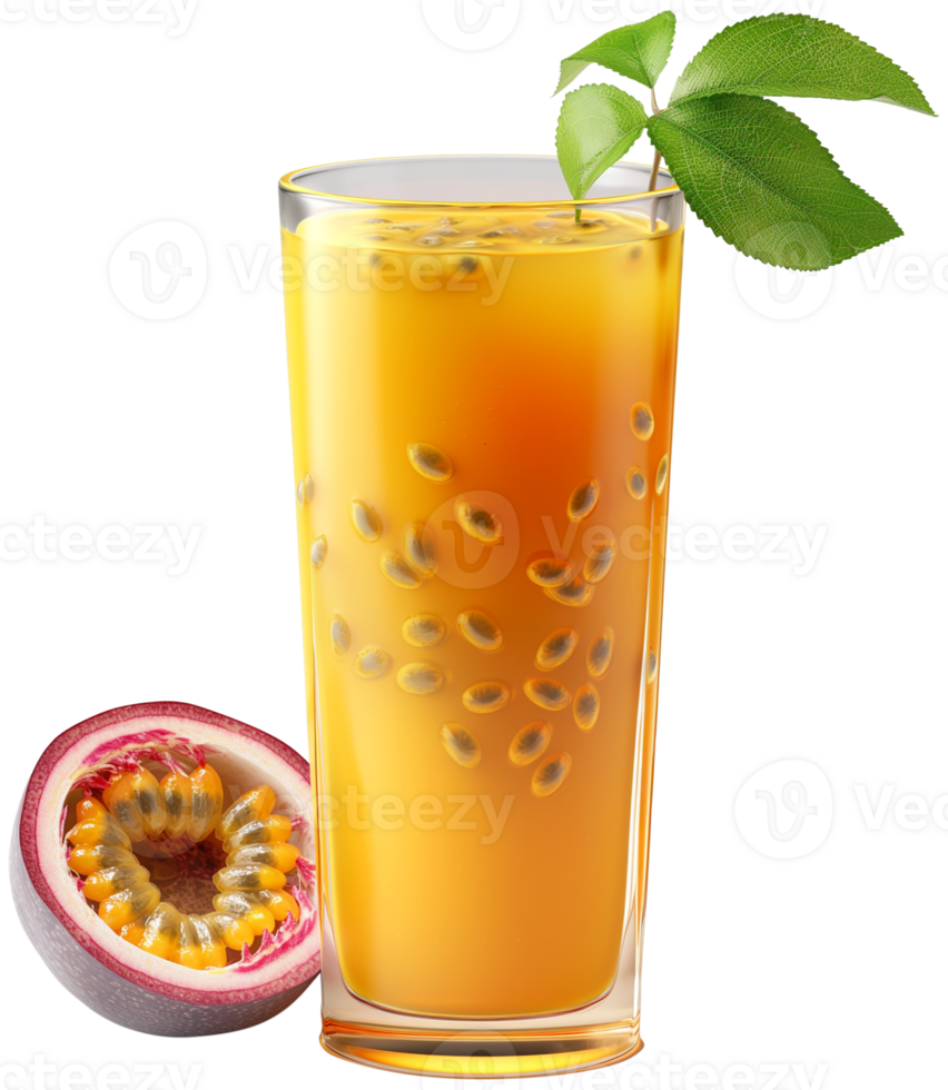 Passion fruit juice isolated illustration on a transparent background png